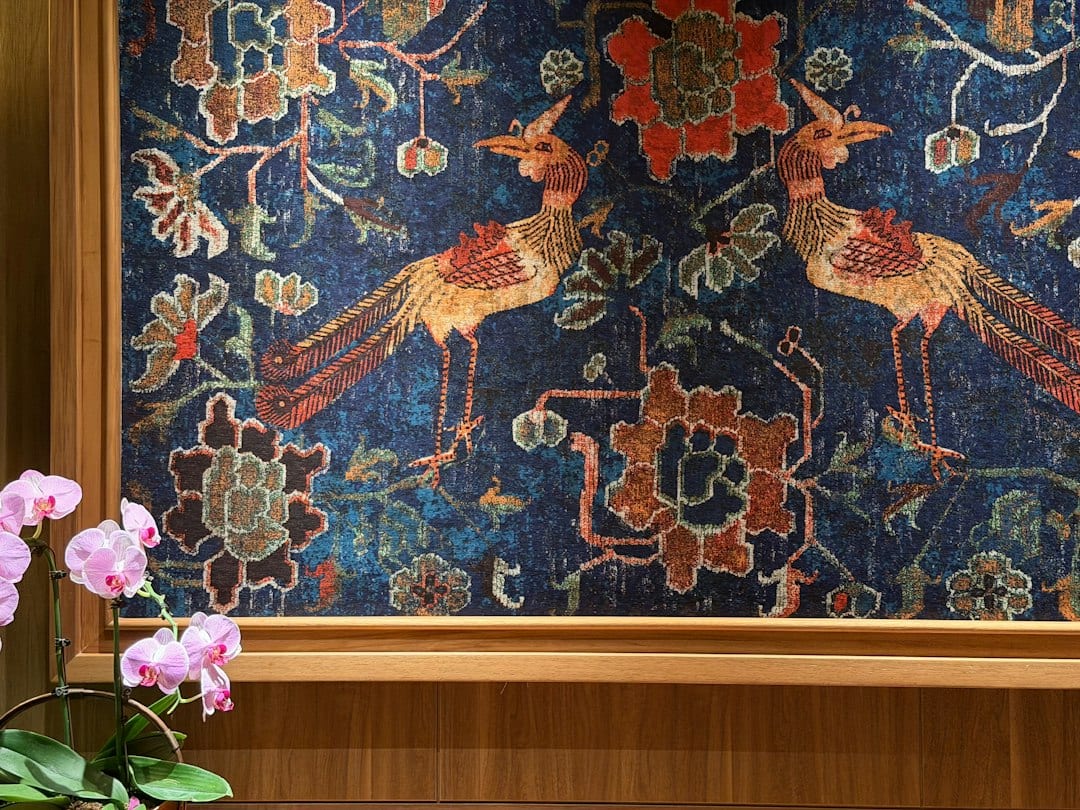 Glamour European imported wallcovering Bespoke Embroidery series detail