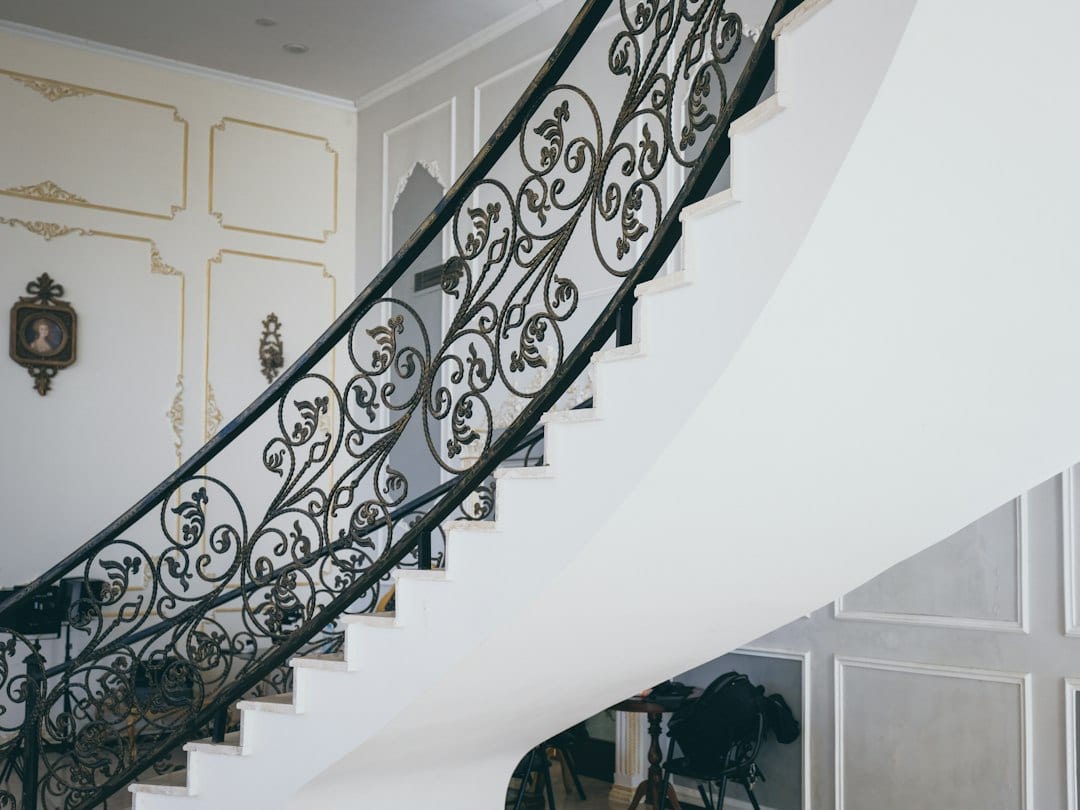 VESCOM imported wallpaper in luxury villa staircase living room bedroom home theater